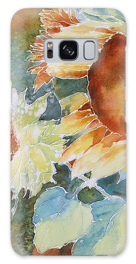 Sunflower Galaxy Case featuring the painting Sunflower Love by Tara Moorman