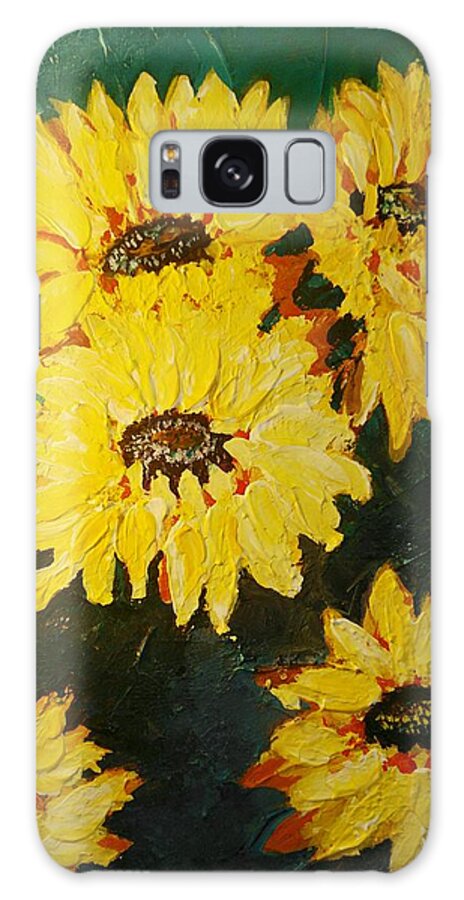 Impressionistic Art Galaxy Case featuring the painting Sunflower by Ray Khalife
