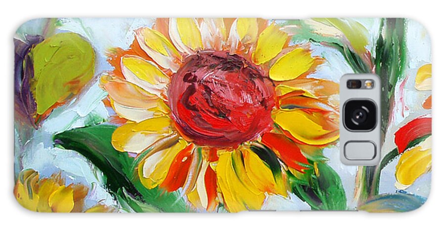 Flowers Galaxy Case featuring the painting Sunflowers 6 by Gina De Gorna