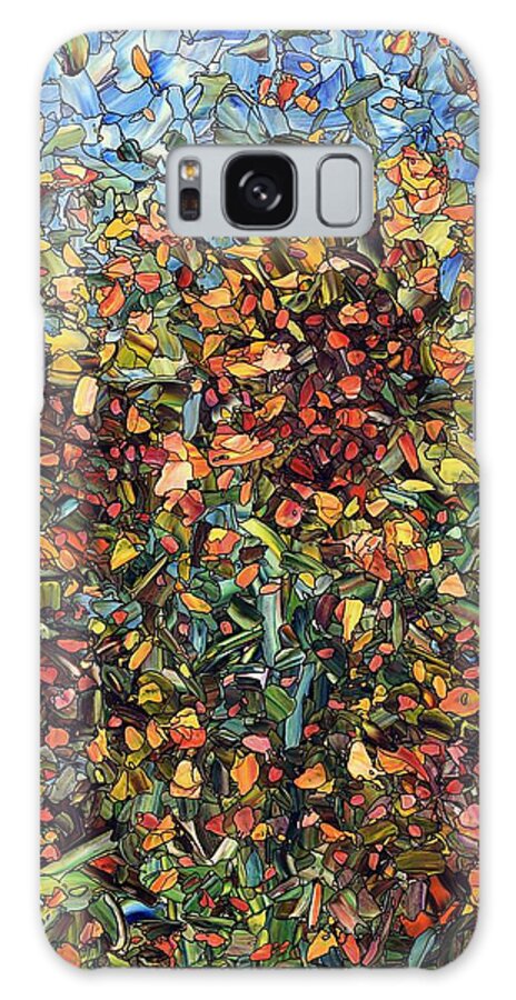 Abstract Galaxy Case featuring the painting Sunflowers by James W Johnson
