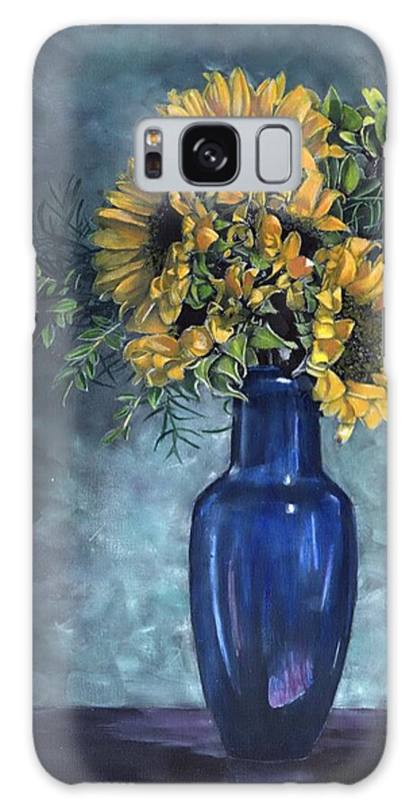 Sunflower Galaxy Case featuring the painting Sunflowers by John Neeve