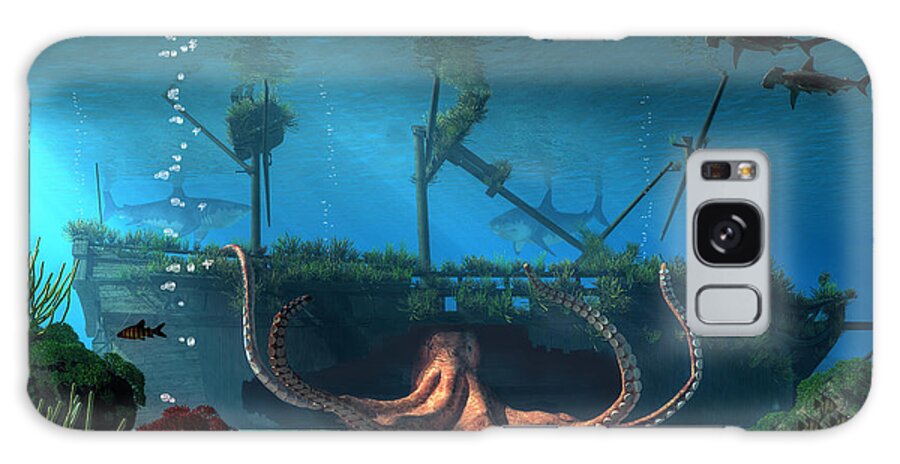 Shipwreck Galaxy Case featuring the digital art Sunken by Daniel Eskridge