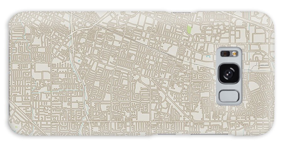 Sunnyvale Galaxy Case featuring the digital art Sunnyvale California US City Street Map by Frank Ramspott