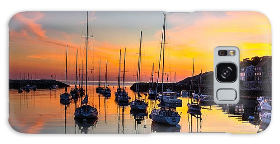 Sunset Galaxy Case featuring the photograph Sunrise at Rockport by Steve Brown