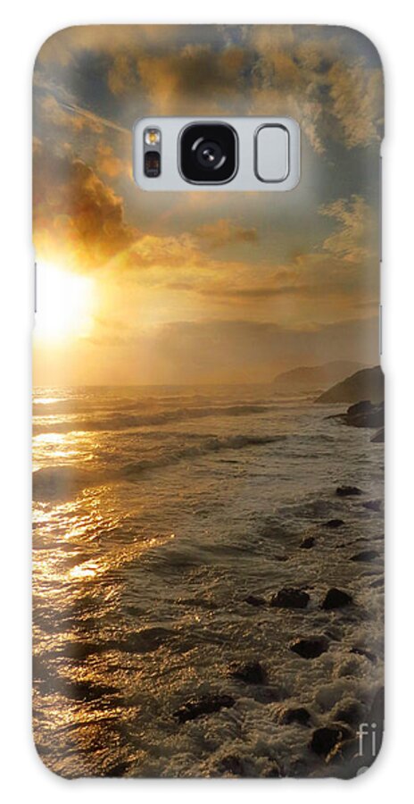 Sunrise Galaxy Case featuring the photograph Sunrise by the Rocks by Metaphor Photo