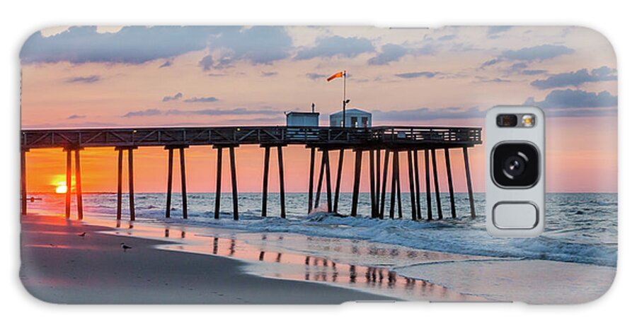Ocean City New Jersey Galaxy Case featuring the photograph Sunrise Ocean City Fishing Pier by Photographic Arts And Design Studio
