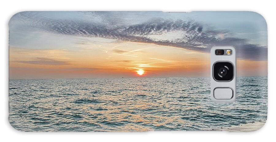 Adler Galaxy Case featuring the photograph Sunrise Over Lake Michigan by Peter Ciro