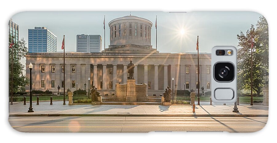 Sunrise Galaxy Case featuring the photograph Sunrise over the Statehouse by Keith Allen