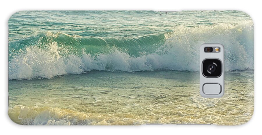 #beach. Galaxy Case featuring the photograph Sunrise Waves by Rebekah Zivicki