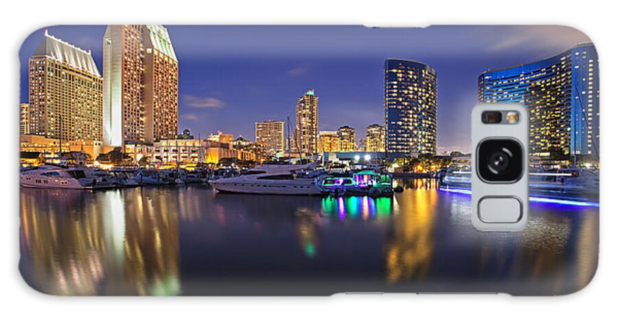Seaport Village Galaxy Case featuring the photograph Sunset at Embarcadero Marina Park in San Diego by Sam Antonio
