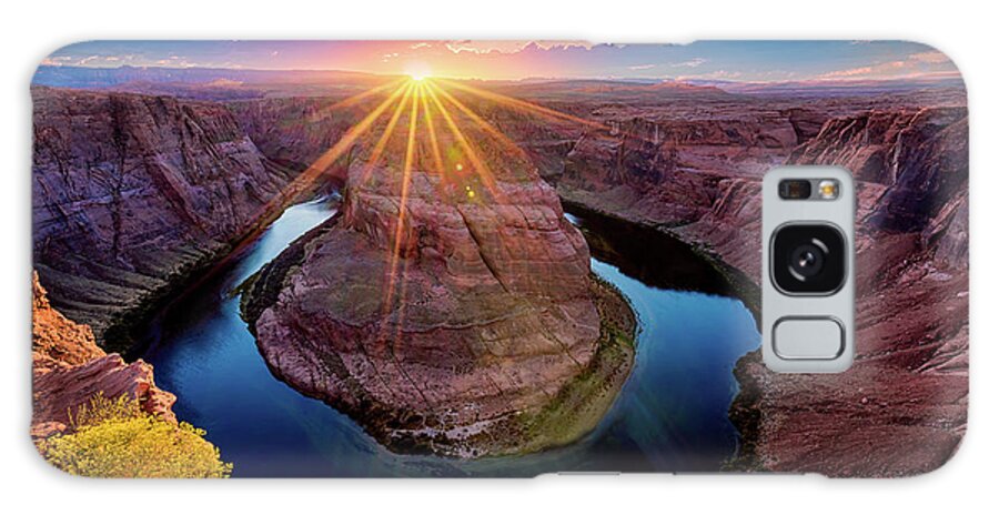 Horseshoe Bend Galaxy Case featuring the photograph Sunset at Horseshoe Bend by Dave Koch