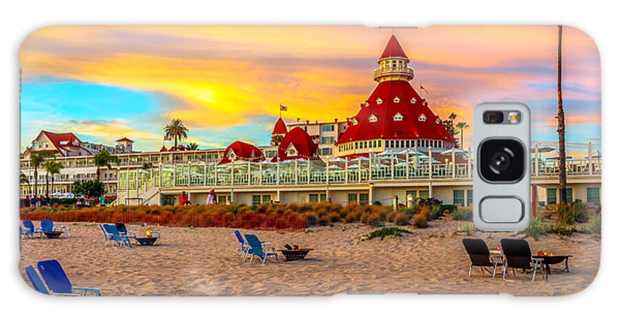 Hotel Del Coronado Galaxy Case featuring the photograph Sunset at Hotel Del Coronado by James Udall