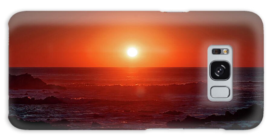 Monterey California Caostal Galaxy Case featuring the photograph Sunset at Monterey by Eric Wiles
