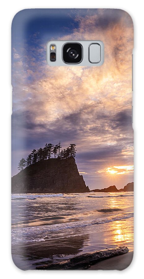 Second Beach Galaxy Case featuring the photograph Sunset at Second Beach by Dan Mihai