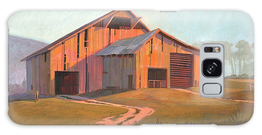 Michael Humphries Galaxy Case featuring the painting Sunset Barn by Michael Humphries