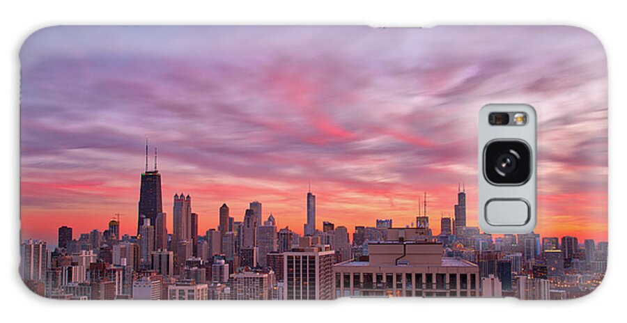 Chicago Galaxy Case featuring the photograph Sunset Burn by Raf Winterpacht