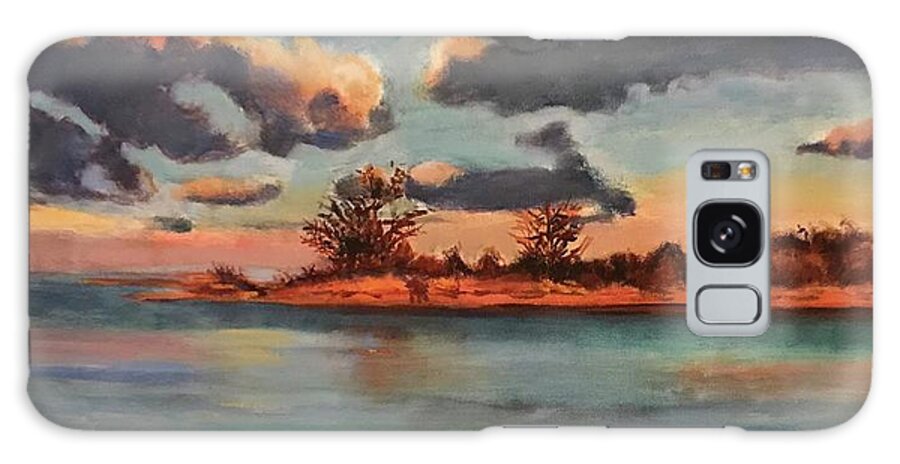 Sunset Galaxy Case featuring the painting Sunset in Paradise by Gloria Smith