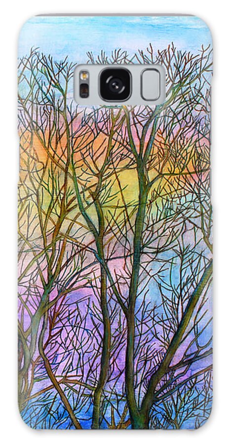 Sunset Galaxy Case featuring the painting Sunset by Janet Immordino