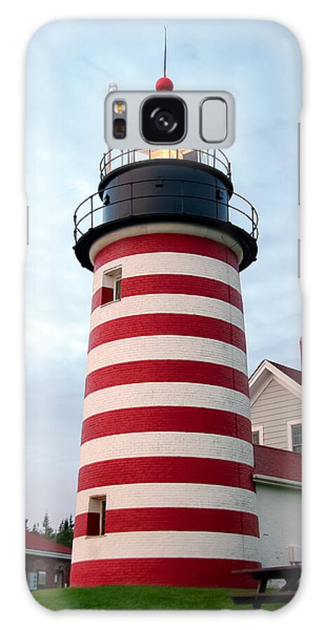 Maine Lighthouses Galaxy S8 Case featuring the photograph Sunset Lighthouse by Brenda Giasson