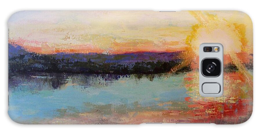 Sunrise Galaxy Case featuring the painting Sunset by Marlene Book