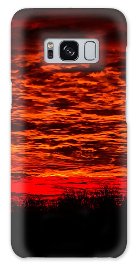 Sun Galaxy Case featuring the digital art Sunset of New Mexico by Savannah Fonner