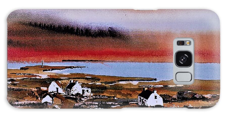 Ireland Galaxy Case featuring the painting Sunset on Bungowla, Inishmor, Aran. by Val Byrne