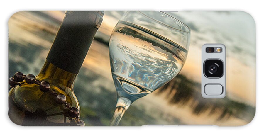 Wine Galaxy Case featuring the photograph Sunset on the Lake by Pamela Williams