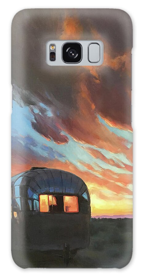 Airstream Galaxy Case featuring the painting Sunset on the Mesa by Elizabeth Jose