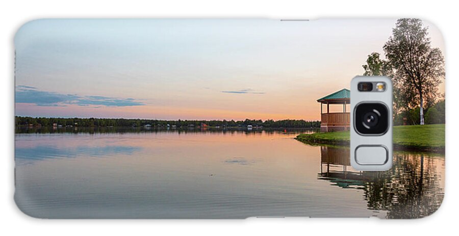 Wasilla Galaxy Case featuring the photograph Sunset on Wasilla Lake by Paul Quinn