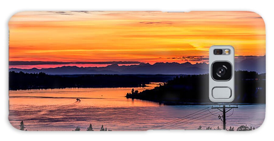 Sunset Galaxy Case featuring the photograph Sunset over Hail Passage on the Puget Sound by Rob Green