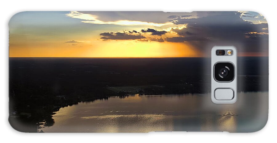 Sunset Galaxy Case featuring the photograph Sunset Over Lake by Carolyn Marshall