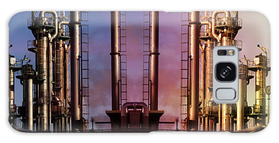 Sunset Galaxy Case featuring the photograph Sunset Over Oil And Gas Industry by Christian Lagereek