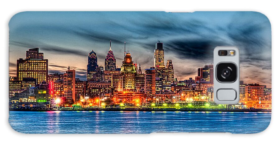 Photography Galaxy Case featuring the photograph Sunset over philadelphia by Louis Dallara