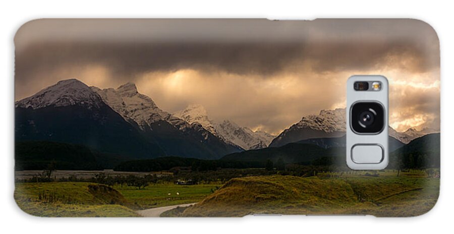 Sunset Galaxy Case featuring the photograph Sunset Over the Alps by Andrew Matwijec