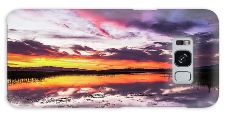Sunset Galaxy Case featuring the photograph Sunset Reflection by Amy Sorvillo