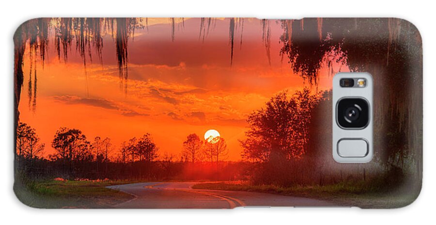 Landscape Galaxy Case featuring the photograph Sunset Road by Justin Battles