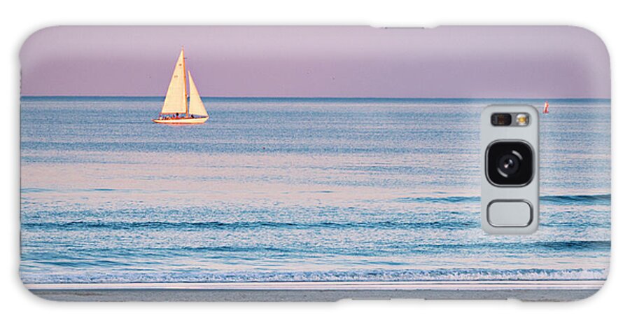 Sail Galaxy Case featuring the photograph Sunset Sail - Ogunquit -Maine by Steven Ralser