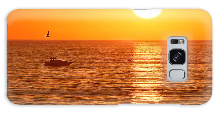 Ocean Galaxy S8 Case featuring the photograph Sunset Solitude by Ed Clark