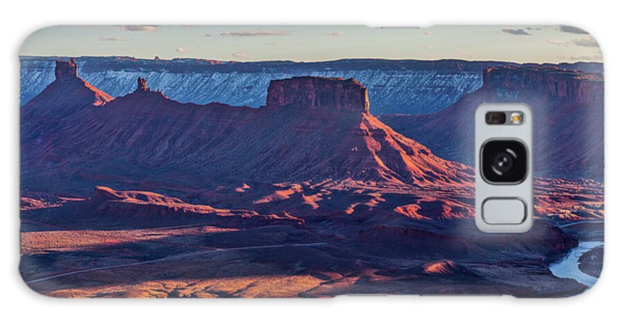 Canyonlands Galaxy Case featuring the photograph Sunset View from OMG Point by Dan Norris