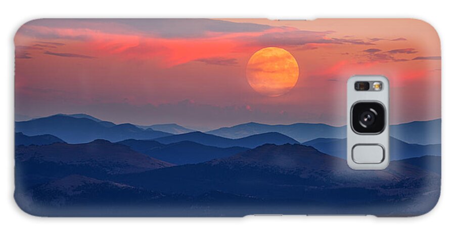 Moon Galaxy Case featuring the photograph Super Moon At Sunrise by Darren White