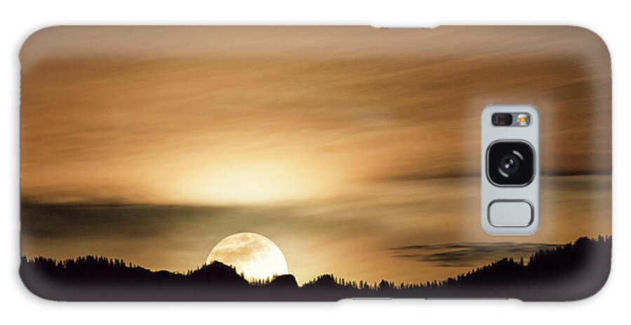 Super Moon Galaxy Case featuring the photograph Super Moon Over Cimarron Ridge by Denise Bush