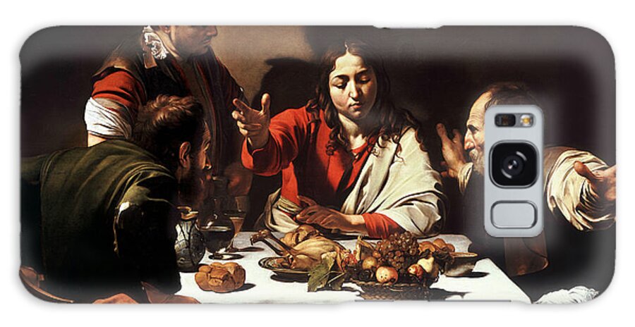 Caravaggio Galaxy Case featuring the painting Supper at Emmaus by Caravaggio
