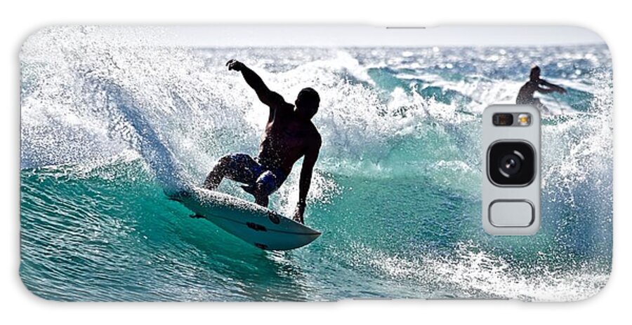 Surfer Galaxy Case featuring the photograph Surfin is Easy - Kekaha Beach by Debra Banks