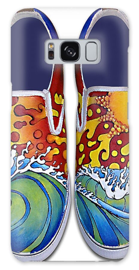 Shoes Galaxy Case featuring the painting Surf's Up by Adam Johnson