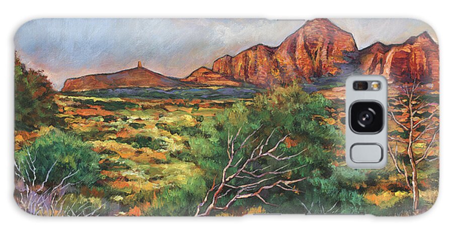 Arizona Desert Galaxy Case featuring the painting Surrounded by Sedona by Johnathan Harris