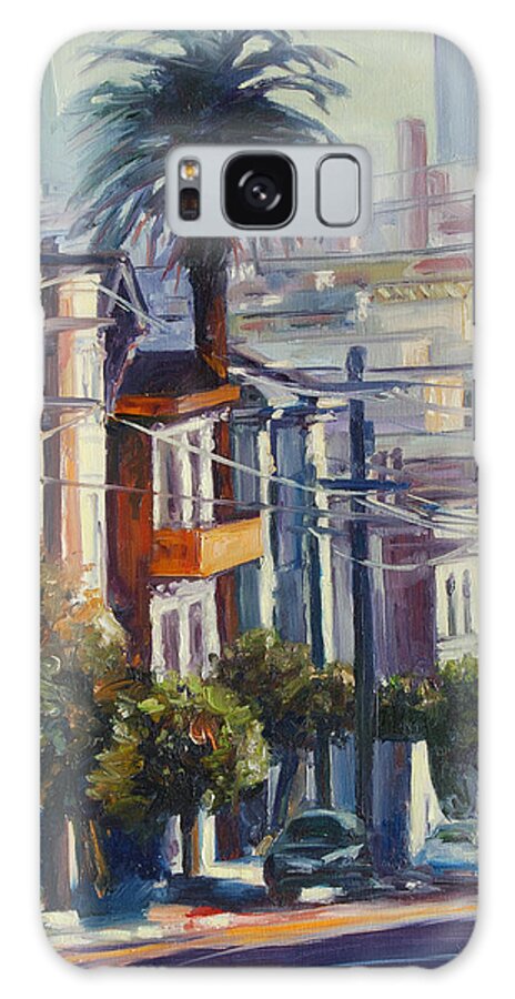 Cityscape Galaxy S8 Case featuring the painting Post street by Rick Nederlof