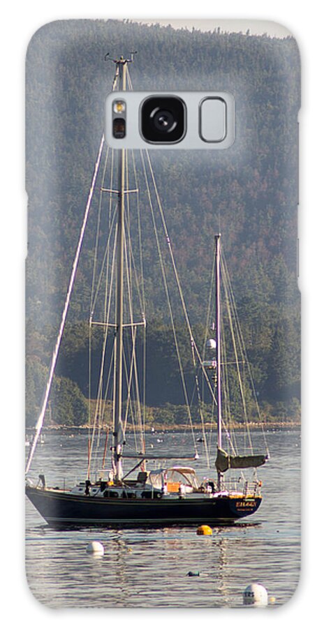 Lighthouse Galaxy Case featuring the photograph SW Harbor Fall Haze by Dick Botkin
