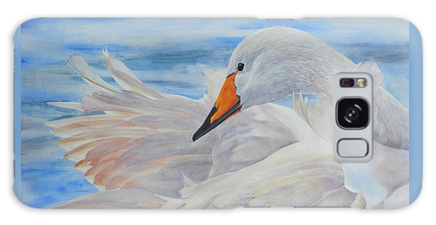 Swan Galaxy Case featuring the painting Swan Lake by John Neeve
