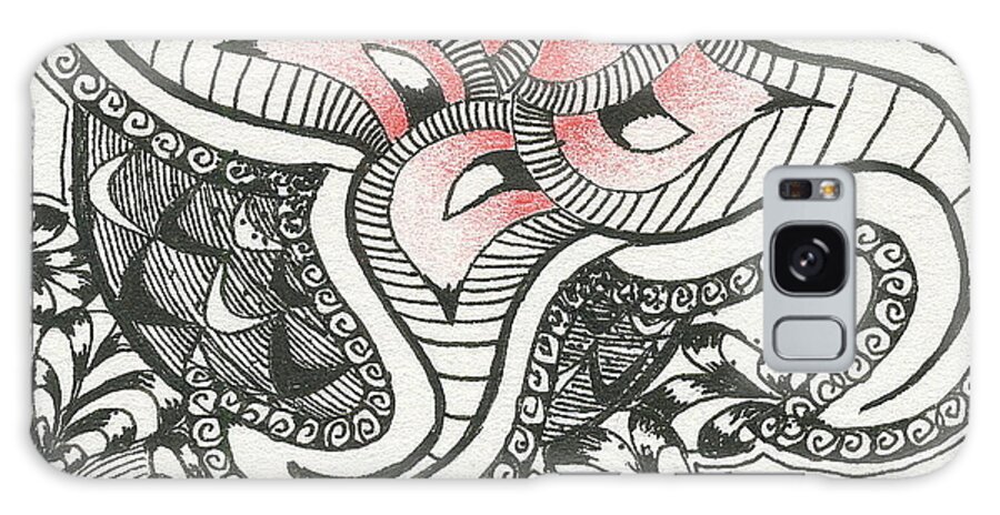 Abstract Galaxy Case featuring the drawing Sweet Spot by Jan Steinle