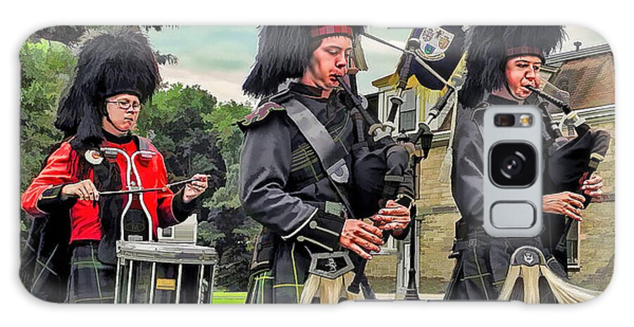 Changing Of The Guard Galaxy Case featuring the photograph Swinging Kilts by Carol Randall